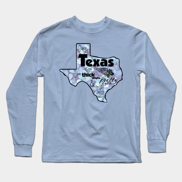 Texas Girl Long Sleeve T-Shirt by ShawneeRuthstrom